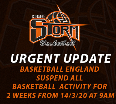 Urgent Update: Basketball England suspend all basketball activity for 2 weeks from 14/3/20 at 9am