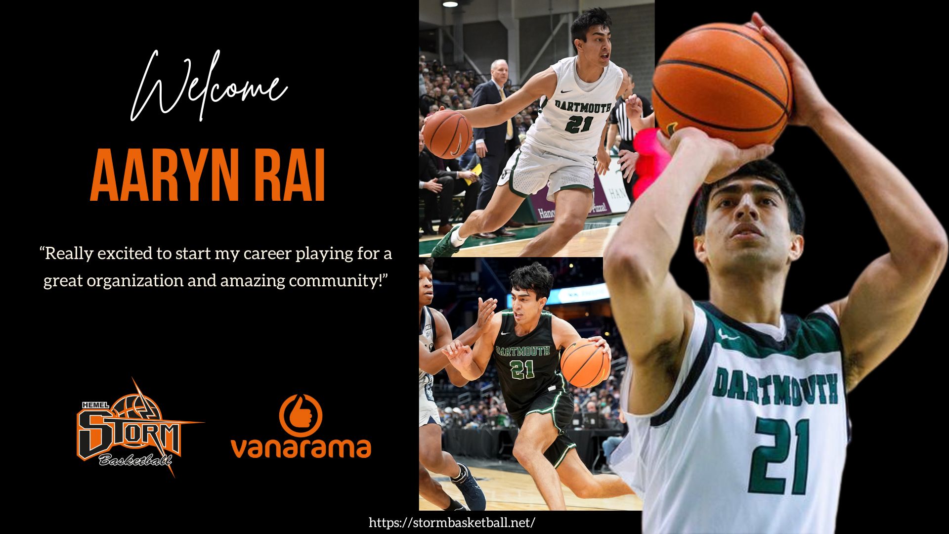 Storm adds big man Aaryn Rai from Dartmouth College! - HEMEL STORM ...