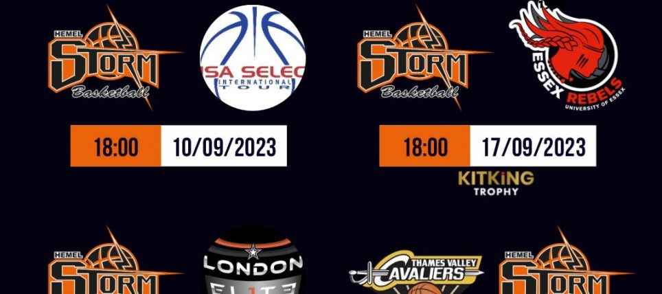 Hemel Storm September schedule announced
