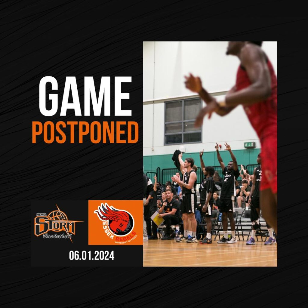 GAME POSTPONED – 6th January 2024