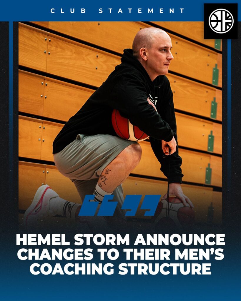 Hemel Storm announce changes to their men’s coaching structure